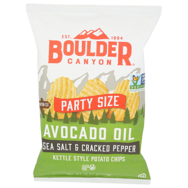 Boulder Canyon Sea Salt & Cracked Pepper Avocado Oil Canyon Cut Kettle Chips