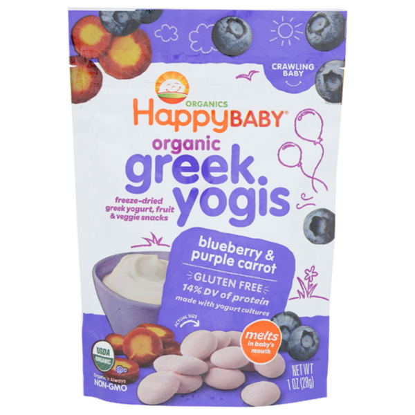 Happy Baby Organic Freeze-dried Greek Yogurt & Fruit Snack Blueberry & Purple Carrot