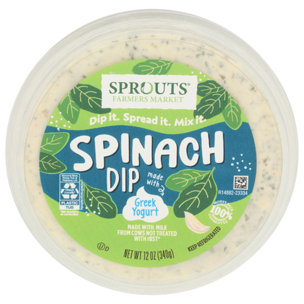 Sprouts Spinach Dip with Greek Yogurt
