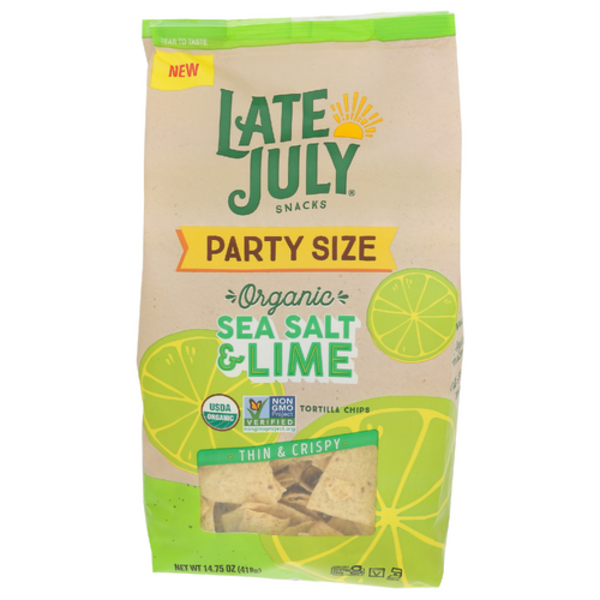 Late July Organic Party Size Sea Salt & Lime Thin & Crispy Tortilla Chips