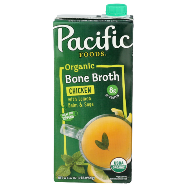 Pacific Foods Organic Lemon Balm & Sage Chicken Bone Broth