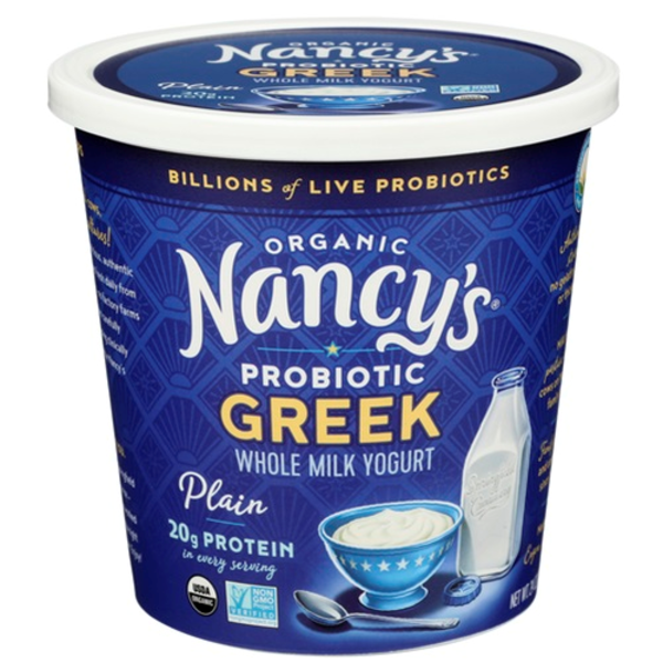 cy's Organic Plain Whole Milk Probiotic Greek Yogurt