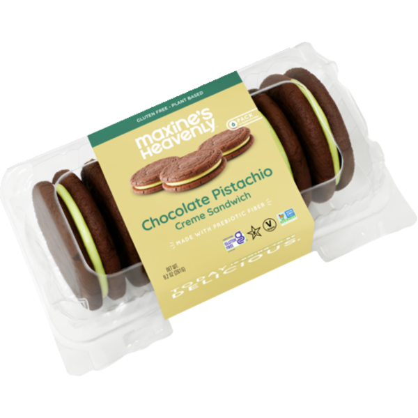 Maxine's Heavenly Chocolate Pistachio Creme Sandwich Cookies 6 Pack