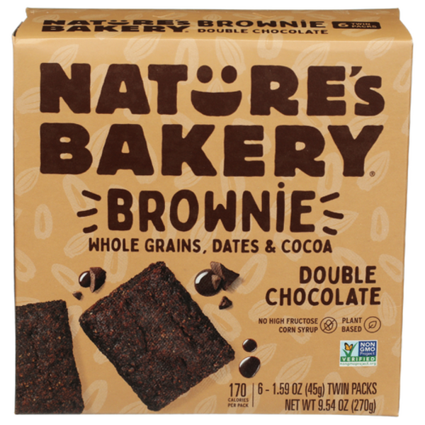 Nature's Bakery Double Chocolate Brownies 6 Pack