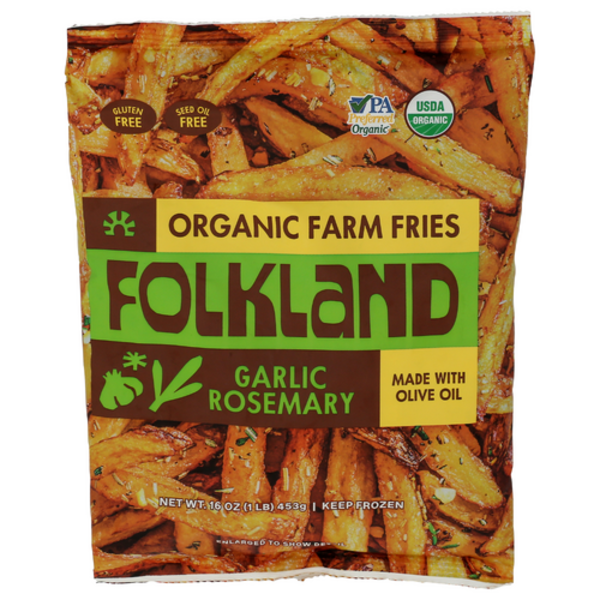 Folkland Foods Organic Garlic Rosemary Farm Fries Made With Olive Oil
