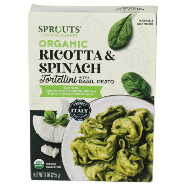 Sprouts Organic Ricotta & Spinach Tortellini With Basil Pesto