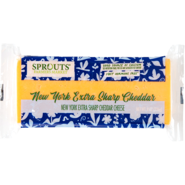 Sprouts New York Extra Sharp Cheddar Cheese Block